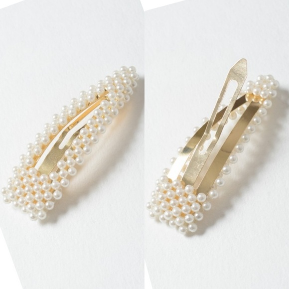1 Pearl hair clip snap oversize trendy - Picture 3 of 4